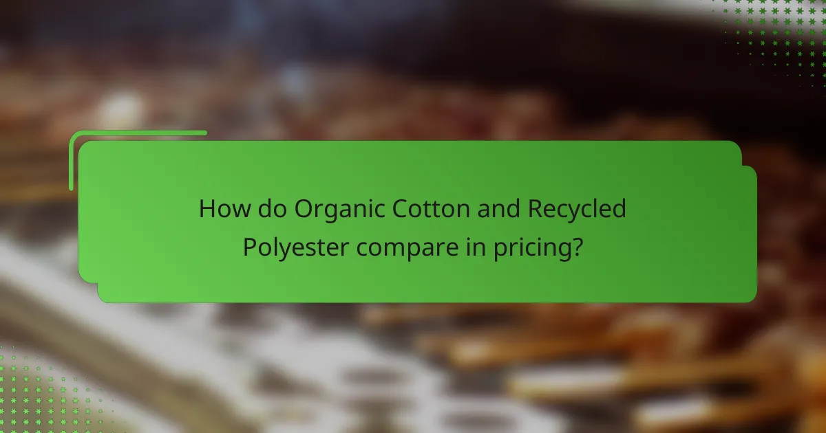 How do Organic Cotton and Recycled Polyester compare in pricing?