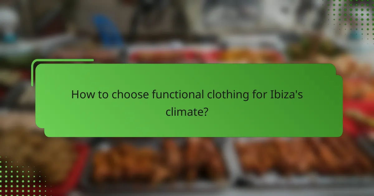 How to choose functional clothing for Ibiza's climate?