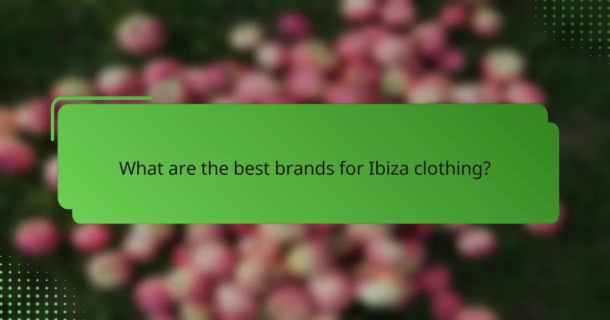 What are the best brands for Ibiza clothing?