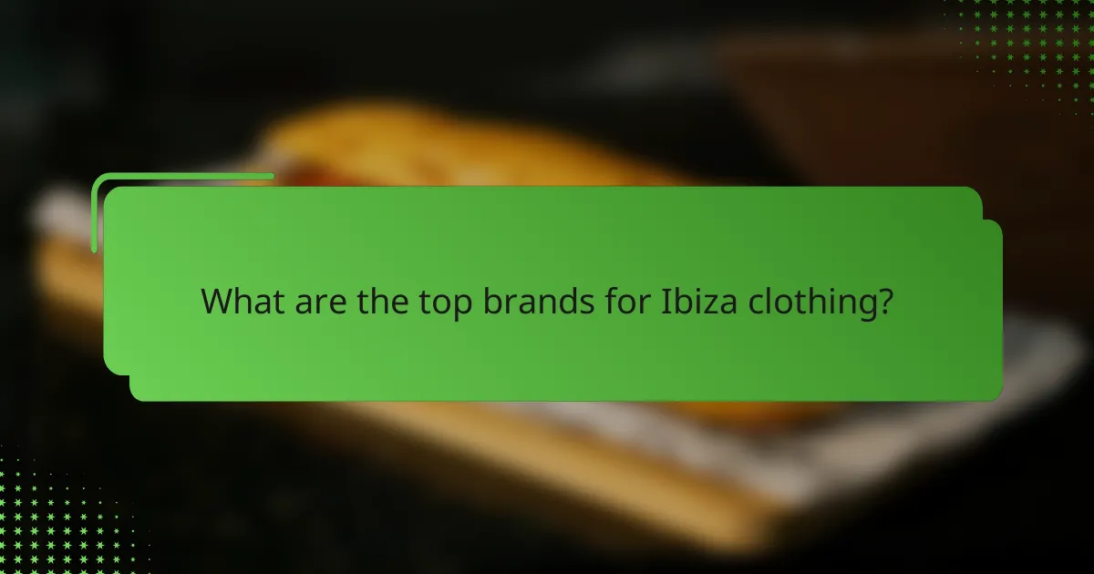 What are the top brands for Ibiza clothing?